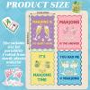 BrightRow 4 Pcs Mahjong Shuffler Cards for Tiles Mixing & Shuffling Portable Mah Jong Accessories Gift Party Supplies Waterproof Rules Printed Mixer 7 x 5 in for Tiles Lover(Pastel,Wave,Cocktail) view 2