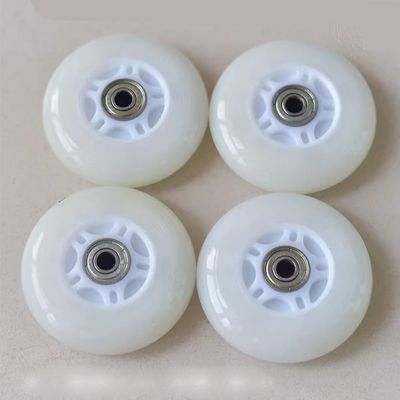 4-Pack Silent Replacement Wheels for Twist Cars 80 * 24mm Universal Size Front & Rear Wheels Wear-Resistant PU Wheels for Kids' Swing Cars (White)