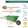 Member Marks Wheelbarrow Gardening Playset for Kids - 7-Piece Outdoor Learning Toy Set - Includes Wheelbarrow, Shovel, Rake, and Gardening Tools - Great for Sandbox and Backyard Play - Ages 3+ view 3