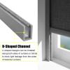 100% Blackout Window Light Blocker, Aluminum Alloy Nursery Window Light Blocker, U Channel Light Blocking Strips for Sides Blinds Curtains(White,165cm/65in) view 4