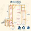 Garvee 8-in-1 Indoor Jungle Gym Set with Slide Swing Monkey Bar Wooden Climbing Structure for Kids Ages 3-10 view 3