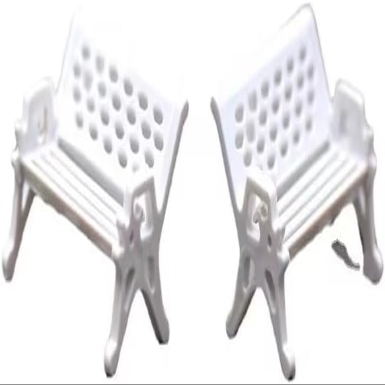 Mini Garden Bench Set, 2Pcs Dollhouse Park Chair Ornaments