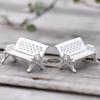 Mini Garden Bench Set, 2Pcs Dollhouse Park Chair Ornaments view 4