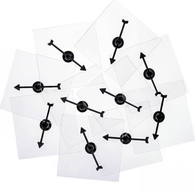 Gejoy 50 Pack Transparent Spinners Bulk for Classroom Clear Spinners Dry Erase Math Game with Rotating Arrow (Black)