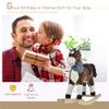 Classic Wooden Rocking Horse Toy with Realistic Sound Effects and Smooth Rocking Motion for Indoor Play view 3