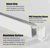 100% Blackout Window Light Blocker, Aluminum Alloy Nursery Window Light Blocker, U Channel Light Blocking Strips for Sides Blinds Curtains(Gray,180cm/70.9in) view 3