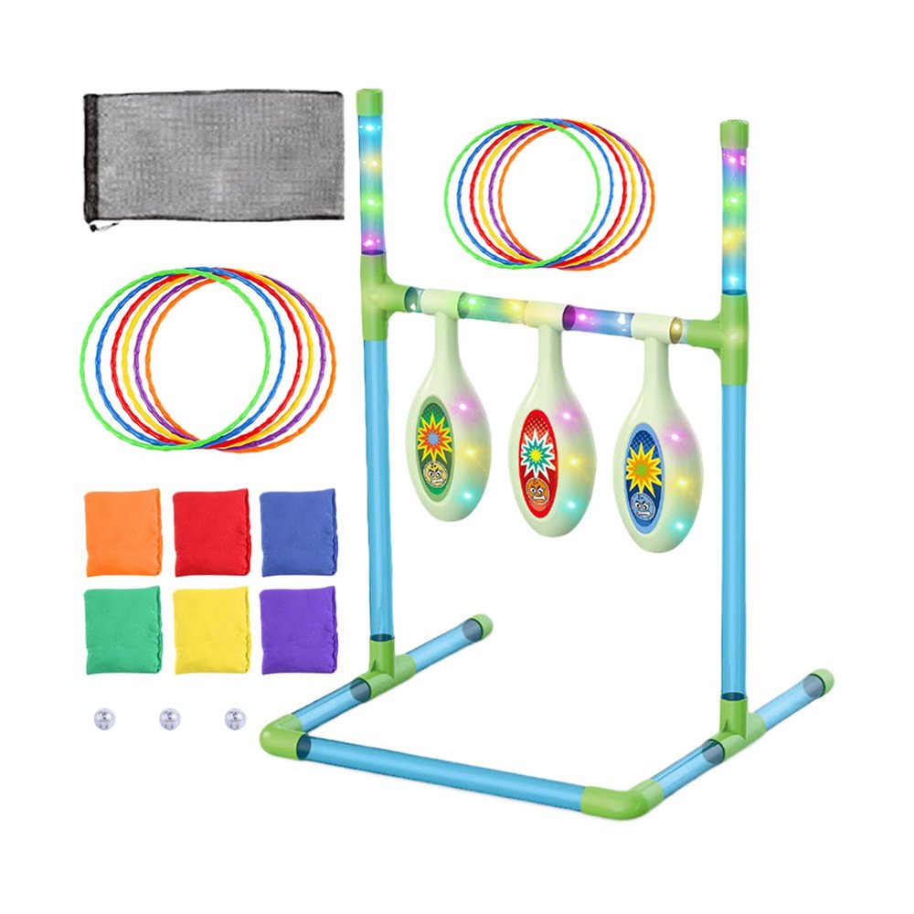 Bean Bag Toss Game - Interactive Funny Activities, 2-in-1 Educational Set for Kids Teens Adults, Encourages Hand Eye Coordination Physical Exercise, Top Outdoor Backyard Park Accessory, Family Party