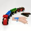 Garneck 2pack Wooden Train Track Intersections Switch Track Accessories Toy Train Set Compatible with Major Brands Kids' Educational Play and Creative Building view 3