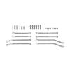 Aluminum 7075-T6 Alloy Front & Rear Link Set for Axial 1/30 SCX30 Ford Bronco AXI-2048 / Jeep Wrangler AXI-2261 Rock Crawler Upgrades - Silver view 1