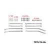 Aluminum 7075-T6 Alloy Front & Rear Link Set for Axial 1/30 SCX30 Ford Bronco AXI-2048 / Jeep Wrangler AXI-2261 Rock Crawler Upgrades - Silver view 2