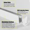 100% Blackout Window Light Blocker, Aluminum Alloy Nursery Window Light Blocker, U Channel Light Blocking Strips for Sides Blinds Curtains(Gray,145cm/57.1in) view 3