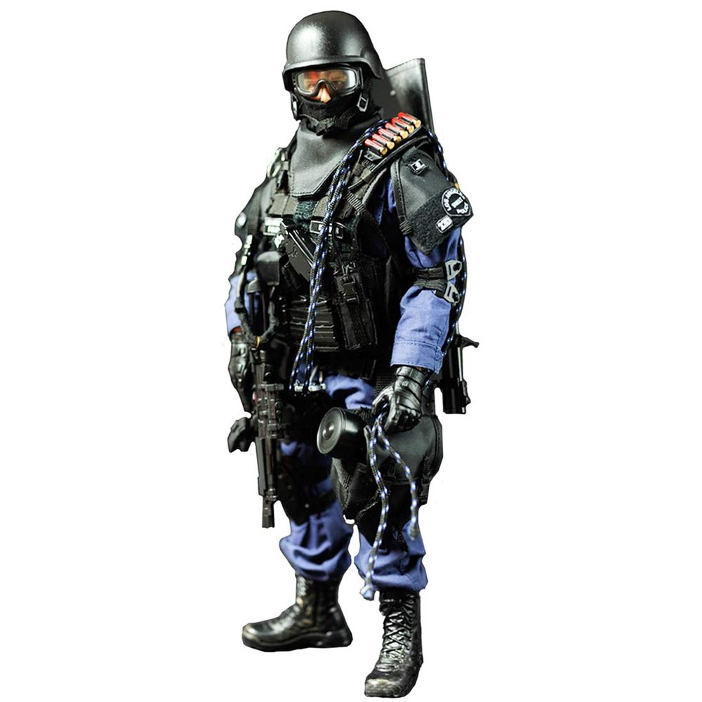 12 Inch Soldier Action Figure Model, 1/6 Realistic Army Soldier Model Set with Weapons and Accessories for Adults Military Lovers to Collect and Gift (Attacker)