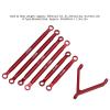 Aluminum Alloy Chassis Link Rod for 1/24 RC Crawler Car, RC Car Chassis Link Rod Upgrade Part, High Strength Linkage System with Brass Ball Heads, Compatible with Axial SCX24 Deadb (Red) view 3