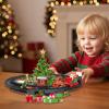 Christmas Train Set | Rechargeable Christmas Toy with Track | Around The Tree Train Set with Light and Music,for Kids Ages 3+ Holiday Party Home Indoor Play view 2