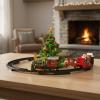 Christmas Train Set | Rechargeable Christmas Toy with Track | Around The Tree Train Set with Light and Music,for Kids Ages 3+ Holiday Party Home Indoor Play view 3