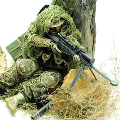 12 Inch Soldier Action Figure Model, 1/6 Realistic Army Soldier Model Set with Weapons and Accessories for Adults Military Lovers to Collect and Gift (All Terrain Sniper)
