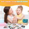 Actions Flash Cards for Kids (Ages 3-7), 50 Real-Life Photo Cards for Speech & Language Development, Based on Total Physical Response (TPR) Learning Approach, Support Daily Feelings view 2