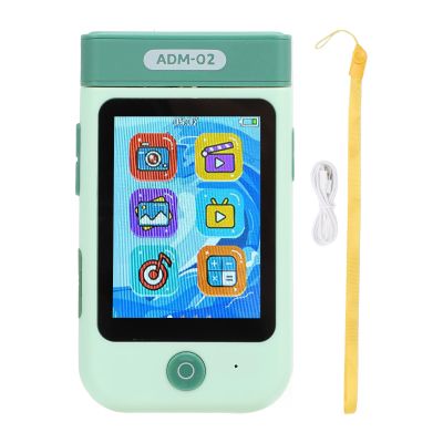 1080P 48MP Digital Camera 2.8 Inch IPS Touchscreen Auto Focus 700mAh with Alarm Clock MP3 Music Player Portable Camera for Present (Green)