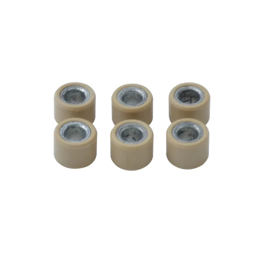 6pcs Motorcycle Drive Clutch Variator Roller Pulley Set for Spacy 110 GY6 125 150 Scooter ATV - 18x14mm 12g GGC110