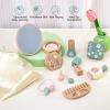 Oreilet Wooden Makeup Toy Set with Eyeshadow Lipstick Perfume, Play Beauty Makeup Kit for Girls 3 4 5 6 7 Year Old view 2