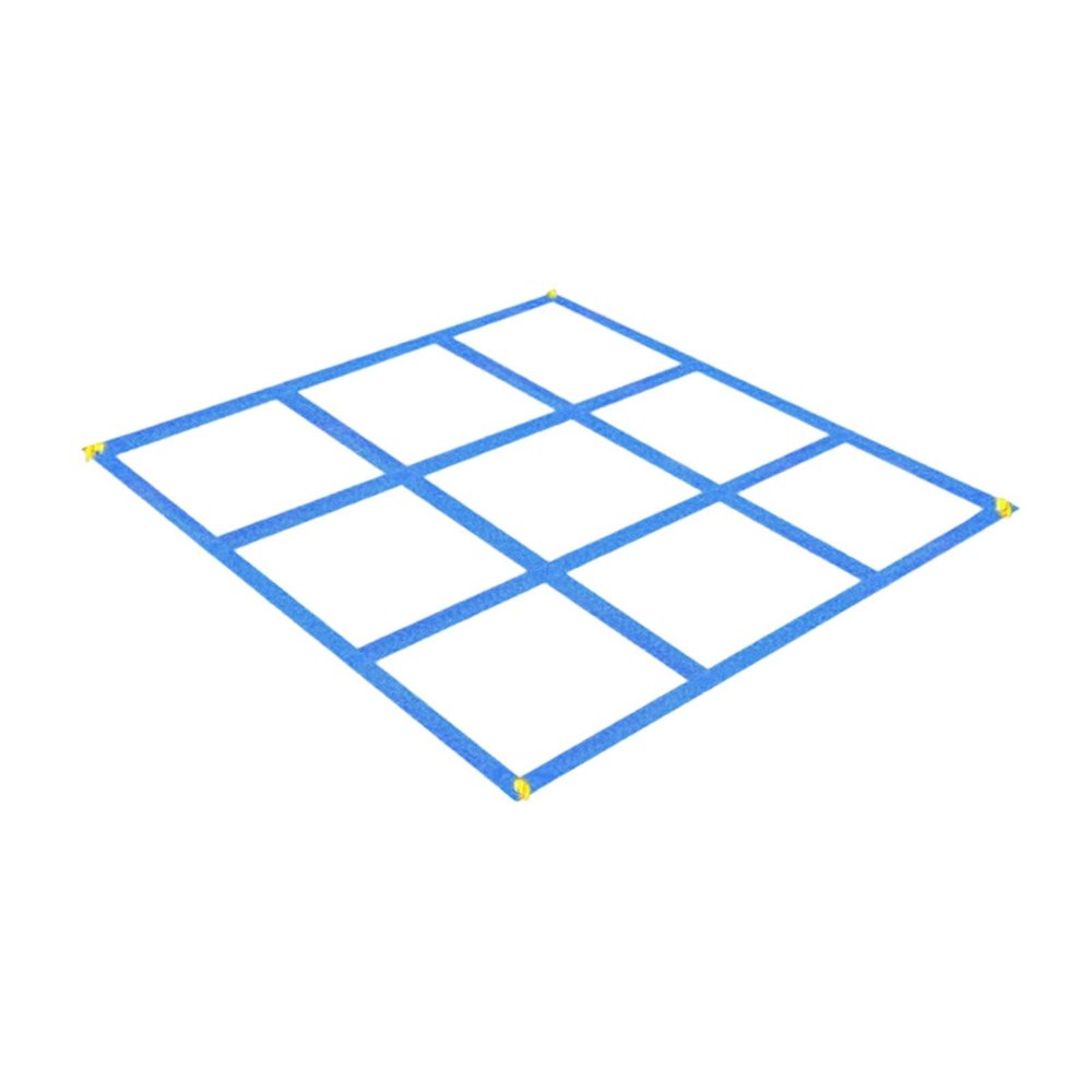 kowaku Outdoor Tac Toe Game Backyard Toy Funny Classical with Ground Stakes Tossing Game for Patio Travel Festivals BBQ Camping, Blue B