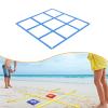 kowaku Outdoor Tac Toe Game Backyard Toy Funny Classical with Ground Stakes Tossing Game for Patio Travel Festivals BBQ Camping, Blue B view 3