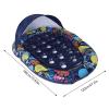 3 in 1 Pool Floats Lounger, Adult Inflatable Pool Float with Detachable UPF50 Sun Shade Canopy and Cup Holder, Large 72.8 x 47.2 Inch PVC Floating Lounge for Beach Lake Party view 3