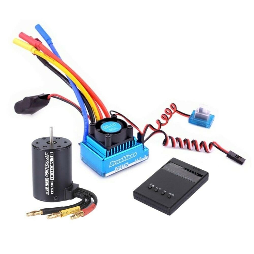 120A Brushless ESC and 3900KV Brushless Motor Set HSP Car - Performance Car Upgrade Kit