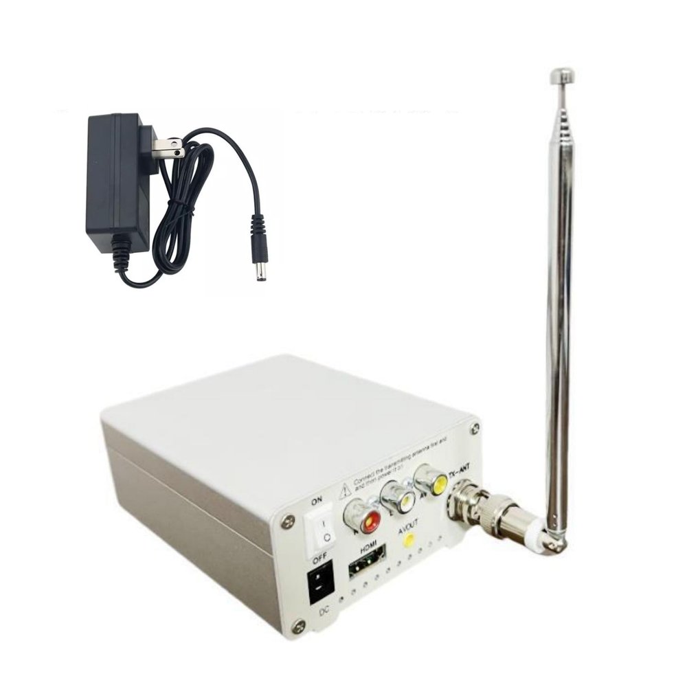 High-Performance Transmitter with Telescopic Antenna - VHF/5-12 & UHF/13-68 Channels, 1080P Input, N/P Format Output