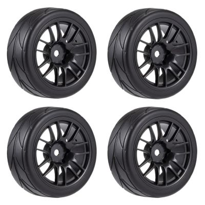 1.9 Inch 64mm RC Car Rubber Wheels Tires 12mm Hex Rims for WLtoys 144001 for Sakura D3 D4 for Tamiya TT02 1/10 1/12 1/14 RC Drift Racing