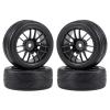 1.9 Inch 64mm RC Car Rubber Wheels Tires 12mm Hex Rims for WLtoys 144001 for Sakura D3 D4 for Tamiya TT02 1/10 1/12 1/14 RC Drift Racing view 2