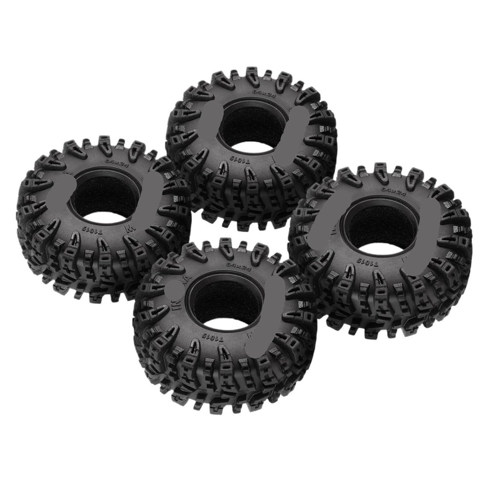 for INJORA Swamp Claw 64 * 24mm S5 Mud Terrain 1.0" Wheel Tires for 1/18 1/24 RC Crawler Car (T1019)