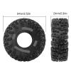 for INJORA Swamp Claw 64 * 24mm S5 Mud Terrain 1.0" Wheel Tires for 1/18 1/24 RC Crawler Car (T1019) view 3