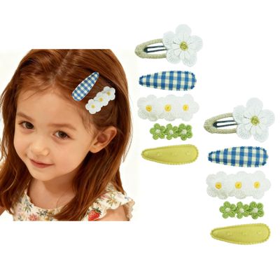 Tinsparkwin 10 Packs Baby Hair Clips Set -Snap Barrettes &Duckbill Toddler Hair Clips Soft Rounded Tips Fabric Cover Safe Gentle Non-Slip Hair Accessories (Green,10 Packs)