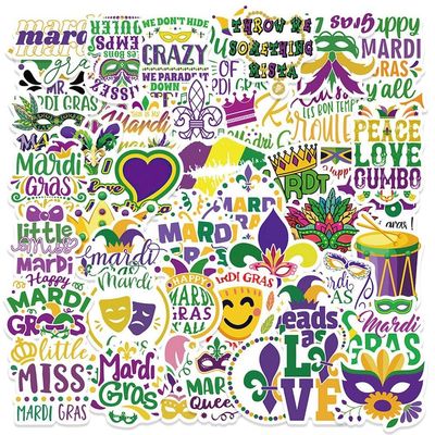 50pcs Carnival Aesthetic Stickers Aesthetic Trendy Decals DIY Phone Suitcase Skateboard Car Cartoon Waterproof Graffiti Sticker
