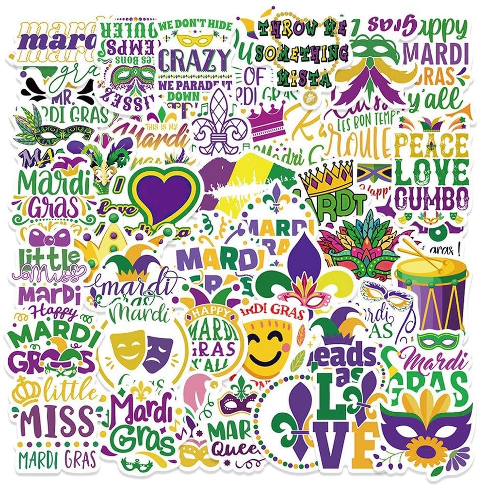 50pcs Carnival Aesthetic Stickers Aesthetic Trendy Decals DIY Phone Suitcase Skateboard Car Cartoon Waterproof Graffiti Sticker
