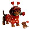 2026 Valentines Day Exclusive Dachshund Brick Set,Cute Dachshund Dog Building Toy Set,3D Dachshund Building Block, Valentine Dog Building Kit Gift for Dog Lovers view 1