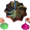 3D Printed Expanded Sensory Fidget Star, Fractal Fidget Hexagon with Handles, Colorful Whirling Spiral Design (Gradient Multicolor, Small) view 1