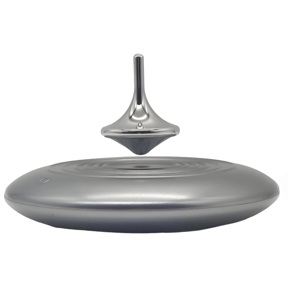 Levitating Spinning Top Metal Anti-Gravity Gyro for Adults, Office Desk Decor & Stress Relief