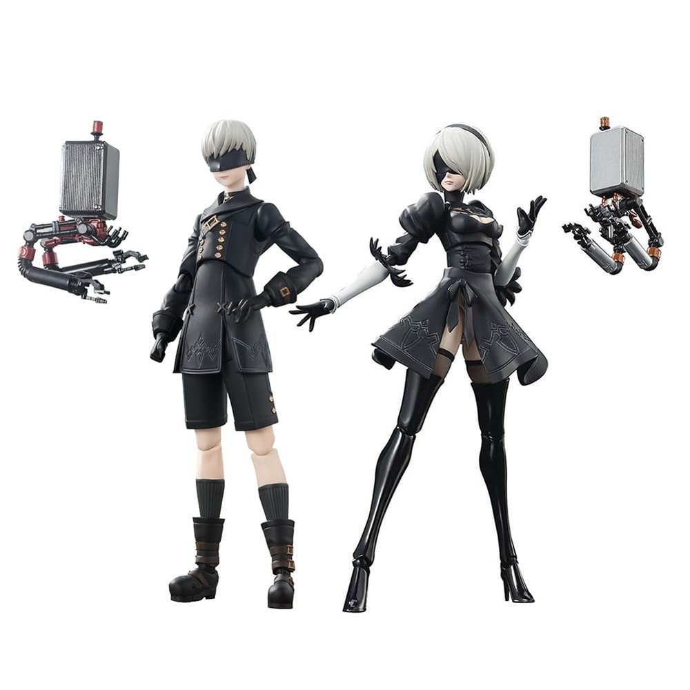 MABAIUDE 2B and 9S Figure 2B Action Statue, 15cm No.2 Type B Figure Model Joint Movable Head Changeable, Anime Figurine with Replaceable Accessories