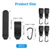 4PCS Universal Baby Stroller Hooks Clips for Hanging Bags and Shopping, Convenient Stroller Carabiner Clip Perfect for Uppababy, Babyzen Yoyo, Britax, Bugaboo, Bob, Buggy, Shopping Cart view 2