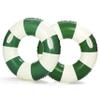2Pack34 inch Stripe Pool Swim Ring with Handles Inflatable Pool Floats Water Fun Large Adult Swimming Pool Float for Beach Lake Summer Holiday Beach Party (Green Stripes) view 1
