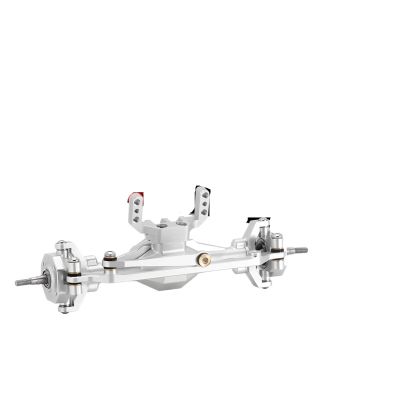 for INJORA +4mm Diamond Axles with Lay Down Servo Mount & Links for 1/18 RC for Crawler TRX4M(Silver Front)