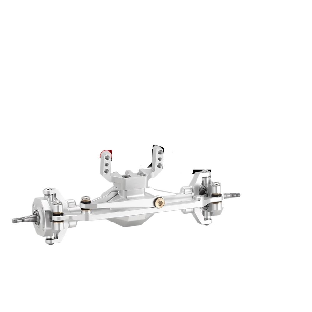 for INJORA +4mm Diamond Axles with Lay Down Servo Mount & Links for 1/18 RC for Crawler TRX4M(Silver Front)