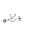 for INJORA +4mm Diamond Axles with Lay Down Servo Mount & Links for 1/18 RC for Crawler TRX4M(Silver Front) view 1