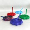 3D Printed Expanded Sensory Fidget Star, Fractal Fidget Hexagon with Handles, Colorful Whirling Spiral Design, for Relieving Stress, Irritability and Relaxation (Gradient Multicolor, Medium) view 3