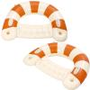 2 Pack Pool Chairs with Cup Holders-Inflatable Pool Floats for Adult,Blow up Floats Chair,Striped Pool Float Chairs for Relaxing Summer Water Fun Swimming Party Supplies (Orange) view 1