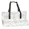 3 Pcs Empty Mahjong Bag Set French shabby chic damask texture Dainty flower blue yellow seamless Soft American Mahjong Tile Carrying Case Rack and Pushers Bags Game Night Accessories Gifts for Women view 1