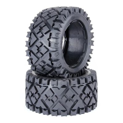 SKDUBRW RC Car Tires Tyres Wheels for HPI for Racing for Baja 5B 5SC for LOSI 1: 5 Scale rc Car Spare Parts All for Terrain Rear Tires Skin Without Inner Foam