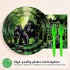 96Pcs Gorilla Birthday Party Decorations for Boys Baby Shower, Serves 24 view 2